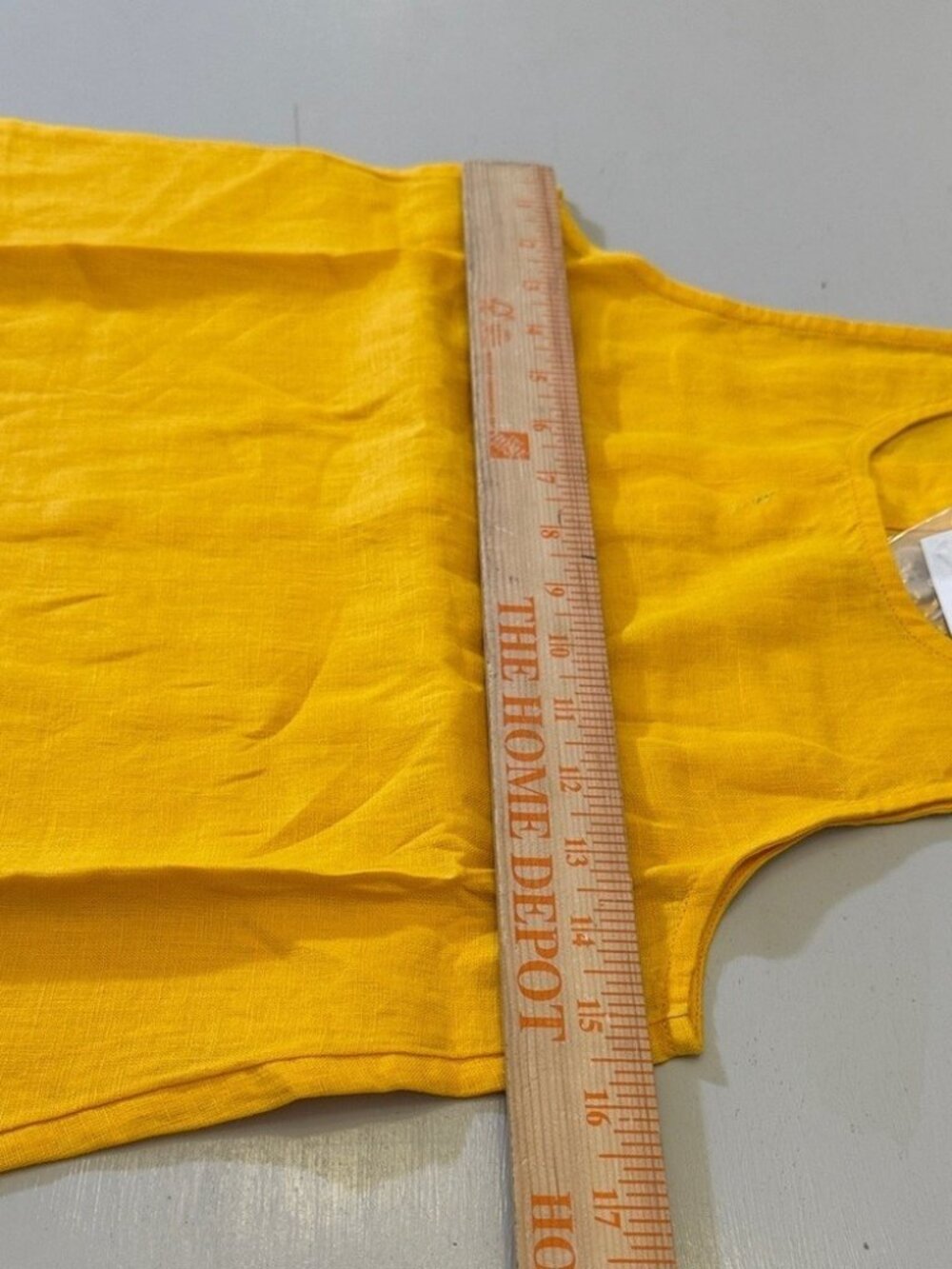 J.Crew Maxine Linen Button-Back Dress XXS Petite Yellow Sleeveless NWT Flawed - Picture 8 of 13